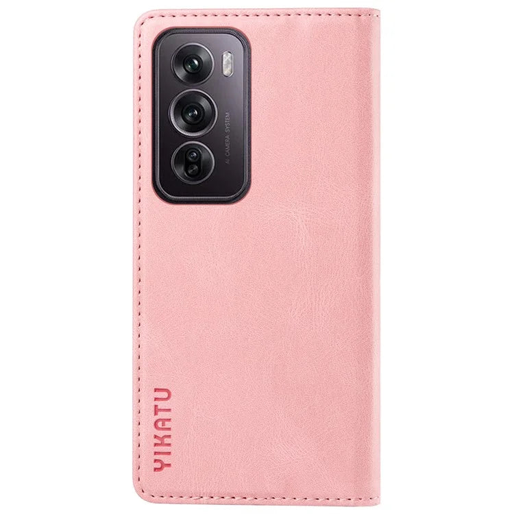 YIKATU YK-004 For Oppo Reno12 Pro 5G (Global) / (China) Wallet Phone Case Skin-Touch Leather Cover
