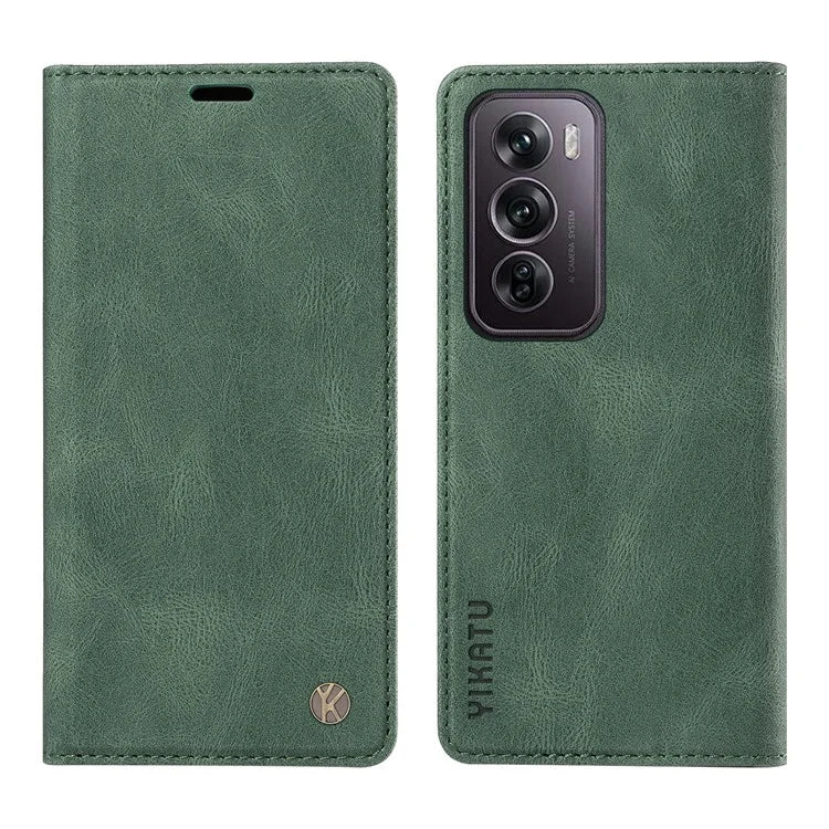 YIKATU YK-004 For Oppo Reno12 Pro 5G (Global) / (China) Wallet Phone Case Skin-Touch Leather Cover