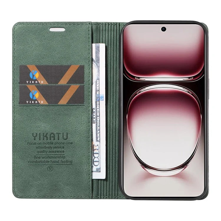 YIKATU YK-004 For Oppo Reno12 Pro 5G (Global) / (China) Wallet Phone Case Skin-Touch Leather Cover