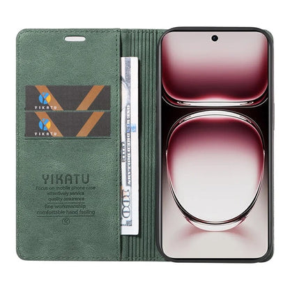 YIKATU YK-004 For Oppo Reno12 Pro 5G (Global) / (China) Wallet Phone Case Skin-Touch Leather Cover