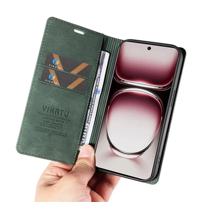 YIKATU YK-004 For Oppo Reno12 Pro 5G (Global) / (China) Wallet Phone Case Skin-Touch Leather Cover