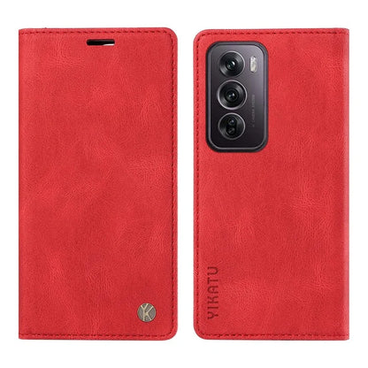 YIKATU YK-004 For Oppo Reno12 Pro 5G (Global) / (China) Wallet Phone Case Skin-Touch Leather Cover