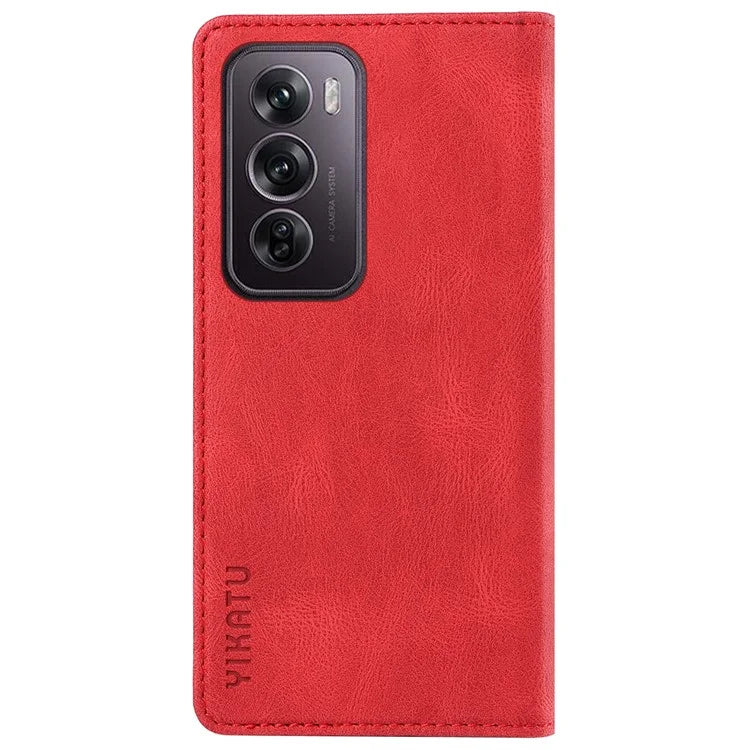 YIKATU YK-004 For Oppo Reno12 Pro 5G (Global) / (China) Wallet Phone Case Skin-Touch Leather Cover