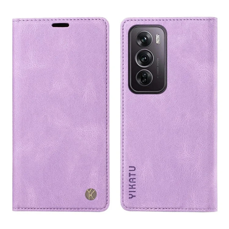 YIKATU YK-004 For Oppo Reno12 Pro 5G (Global) / (China) Wallet Phone Case Skin-Touch Leather Cover