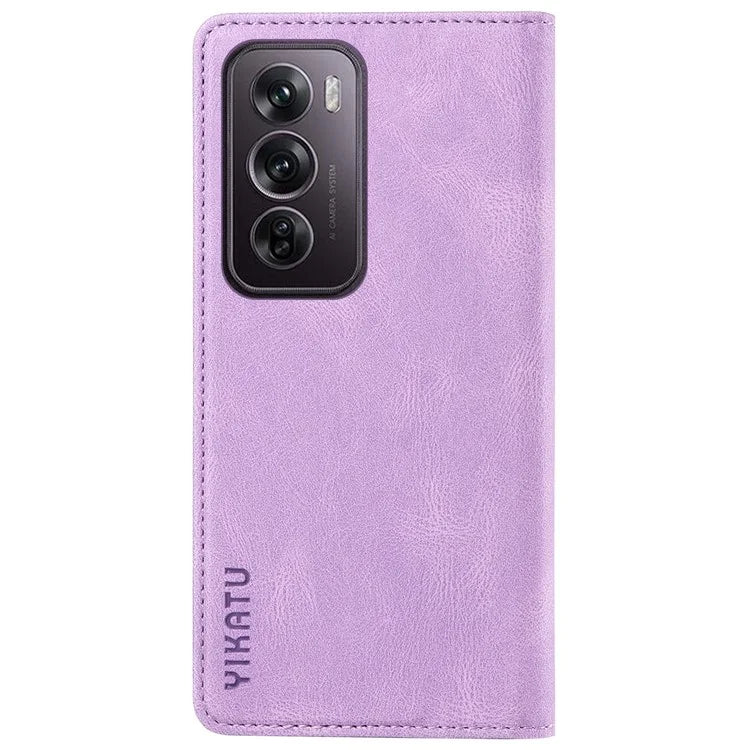 YIKATU YK-004 For Oppo Reno12 Pro 5G (Global) / (China) Wallet Phone Case Skin-Touch Leather Cover