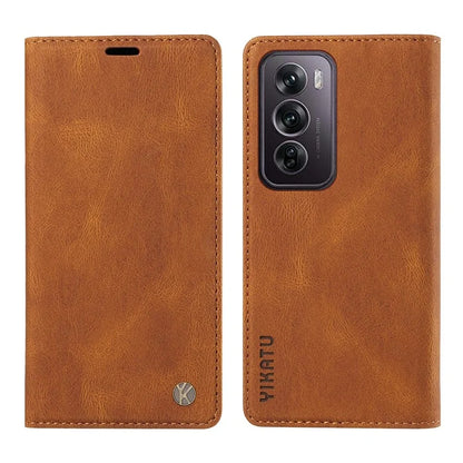 YIKATU YK-004 For Oppo Reno12 Pro 5G (Global) / (China) Wallet Phone Case Skin-Touch Leather Cover
