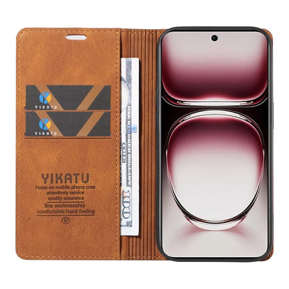 YIKATU YK-004 For Oppo Reno12 Pro 5G (Global) / (China) Wallet Phone Case Skin-Touch Leather Cover
