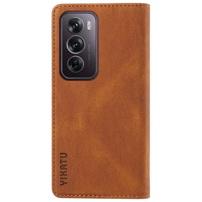 YIKATU YK-004 For Oppo Reno12 Pro 5G (Global) / (China) Wallet Phone Case Skin-Touch Leather Cover