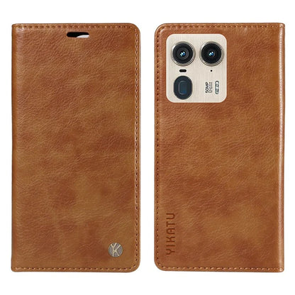 YIKATU YK-006 For Motorola Edge 50 Ultra 5G / Moto X50 Ultra 5G Wallet Case Litchi Texture Leather Phone Cover