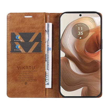 YIKATU YK-006 For Motorola Edge 50 Ultra 5G / Moto X50 Ultra 5G Wallet Case Litchi Texture Leather Phone Cover