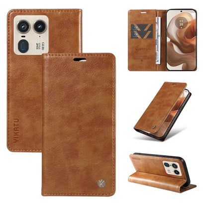 YIKATU YK-006 For Motorola Edge 50 Ultra 5G / Moto X50 Ultra 5G Wallet Case Litchi Texture Leather Phone Cover