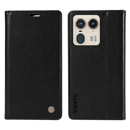 YIKATU YK-006 For Motorola Edge 50 Ultra 5G / Moto X50 Ultra 5G Wallet Case Litchi Texture Leather Phone Cover