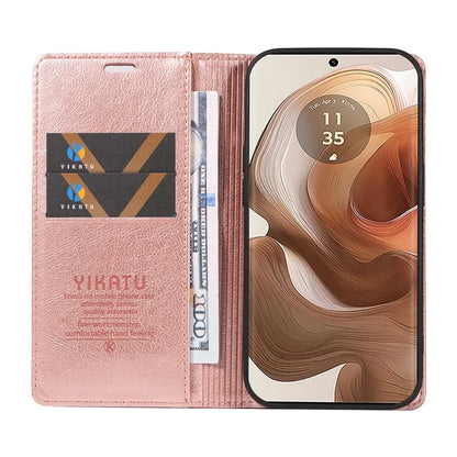 YIKATU YK-006 For Motorola Edge 50 Ultra 5G / Moto X50 Ultra 5G Wallet Case Litchi Texture Leather Phone Cover