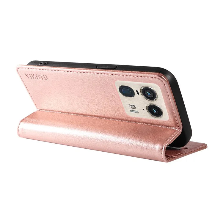 YIKATU YK-006 For Motorola Edge 50 Ultra 5G / Moto X50 Ultra 5G Wallet Case Litchi Texture Leather Phone Cover