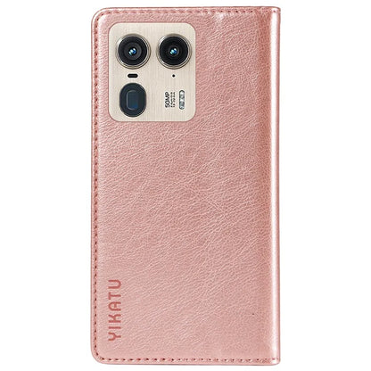 YIKATU YK-006 For Motorola Edge 50 Ultra 5G / Moto X50 Ultra 5G Wallet Case Litchi Texture Leather Phone Cover