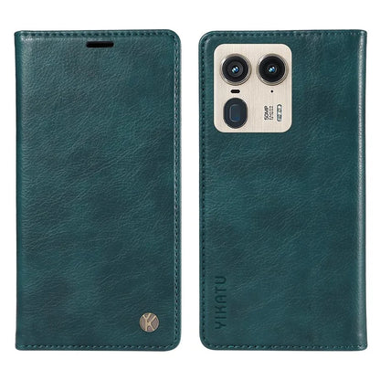 YIKATU YK-006 For Motorola Edge 50 Ultra 5G / Moto X50 Ultra 5G Wallet Case Litchi Texture Leather Phone Cover