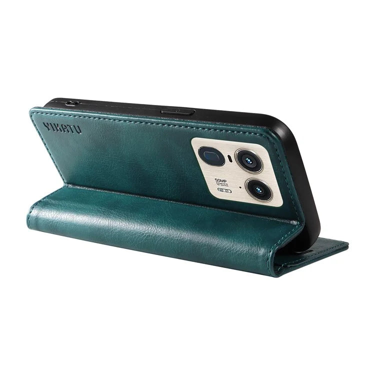 YIKATU YK-006 For Motorola Edge 50 Ultra 5G / Moto X50 Ultra 5G Wallet Case Litchi Texture Leather Phone Cover