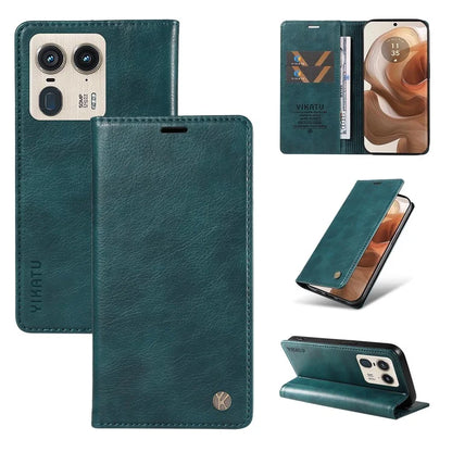 YIKATU YK-006 For Motorola Edge 50 Ultra 5G / Moto X50 Ultra 5G Wallet Case Litchi Texture Leather Phone Cover