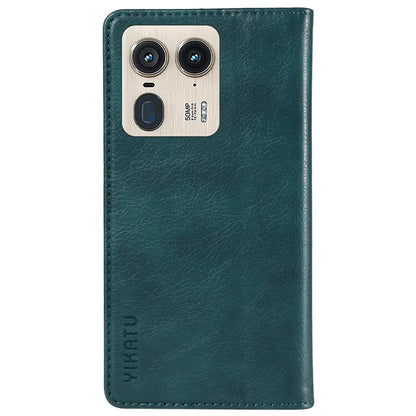 YIKATU YK-006 For Motorola Edge 50 Ultra 5G / Moto X50 Ultra 5G Wallet Case Litchi Texture Leather Phone Cover