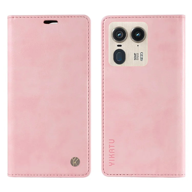 YIKATU YK-006 For Motorola Edge 50 Ultra 5G / Moto X50 Ultra 5G Wallet Case Litchi Texture Leather Phone Cover