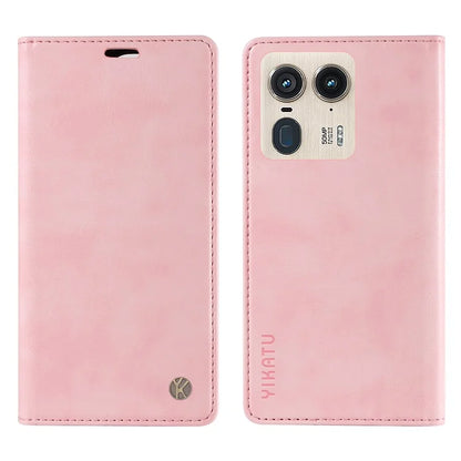 YIKATU YK-006 For Motorola Edge 50 Ultra 5G / Moto X50 Ultra 5G Wallet Case Litchi Texture Leather Phone Cover