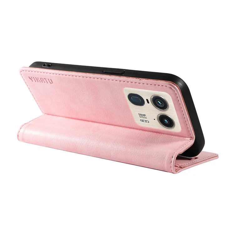 YIKATU YK-006 For Motorola Edge 50 Ultra 5G / Moto X50 Ultra 5G Wallet Case Litchi Texture Leather Phone Cover