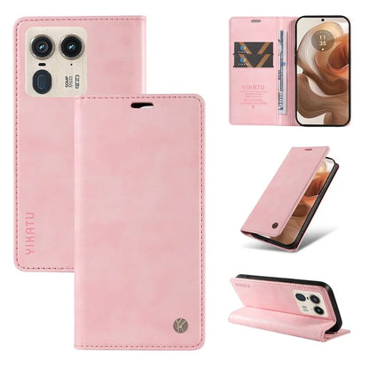 YIKATU YK-006 For Motorola Edge 50 Ultra 5G / Moto X50 Ultra 5G Wallet Case Litchi Texture Leather Phone Cover