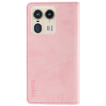 YIKATU YK-006 For Motorola Edge 50 Ultra 5G / Moto X50 Ultra 5G Wallet Case Litchi Texture Leather Phone Cover