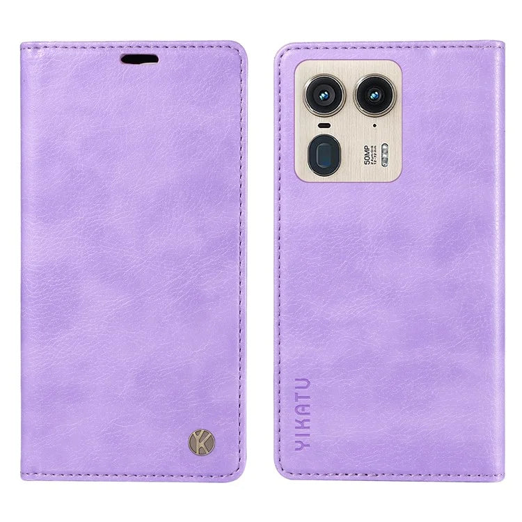 YIKATU YK-006 For Motorola Edge 50 Ultra 5G / Moto X50 Ultra 5G Wallet Case Litchi Texture Leather Phone Cover