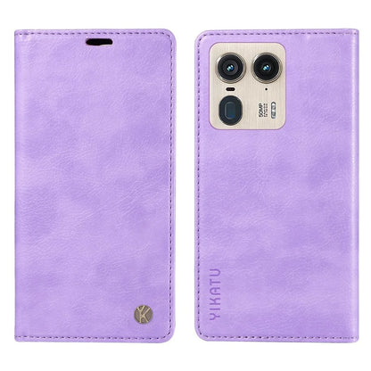 YIKATU YK-006 For Motorola Edge 50 Ultra 5G / Moto X50 Ultra 5G Wallet Case Litchi Texture Leather Phone Cover