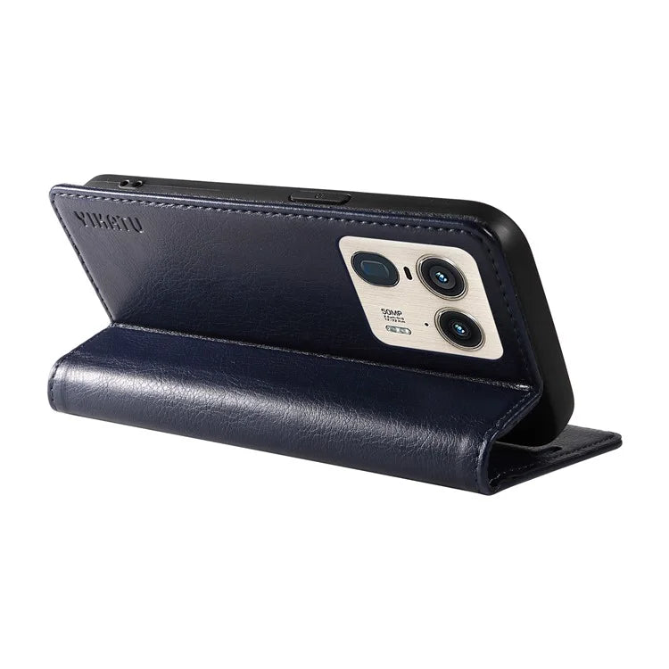 YIKATU YK-006 For Motorola Edge 50 Ultra 5G / Moto X50 Ultra 5G Wallet Case Litchi Texture Leather Phone Cover