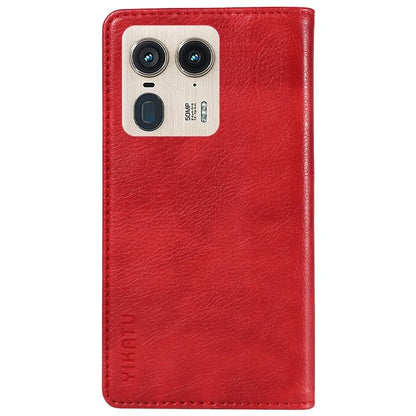YIKATU YK-006 For Motorola Edge 50 Ultra 5G / Moto X50 Ultra 5G Wallet Case Litchi Texture Leather Phone Cover