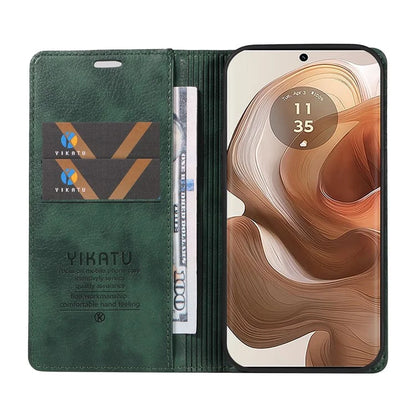 YIKATU YK-006 For Motorola Edge 50 Ultra 5G / Moto X50 Ultra 5G Wallet Case Litchi Texture Leather Phone Cover