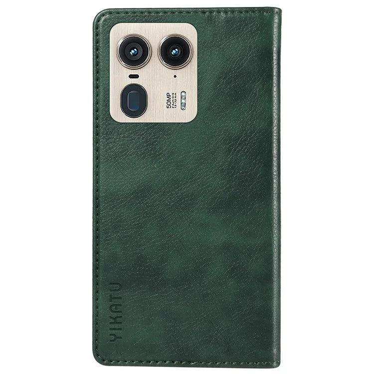 YIKATU YK-006 For Motorola Edge 50 Ultra 5G / Moto X50 Ultra 5G Wallet Case Litchi Texture Leather Phone Cover