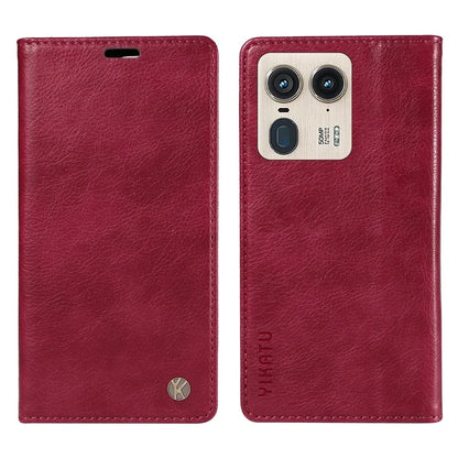 YIKATU YK-006 For Motorola Edge 50 Ultra 5G / Moto X50 Ultra 5G Wallet Case Litchi Texture Leather Phone Cover