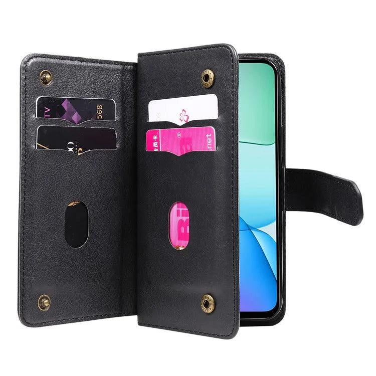KT Multi-Functional Series-1 For Xiaomi Redmi 13 5G / 13 4G / Note 13R 5G Case 10 Card Slots Leather Phone Cover