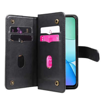 KT Multi-Functional Series-1 For Xiaomi Redmi 13 5G / 13 4G / Note 13R 5G Case 10 Card Slots Leather Phone Cover