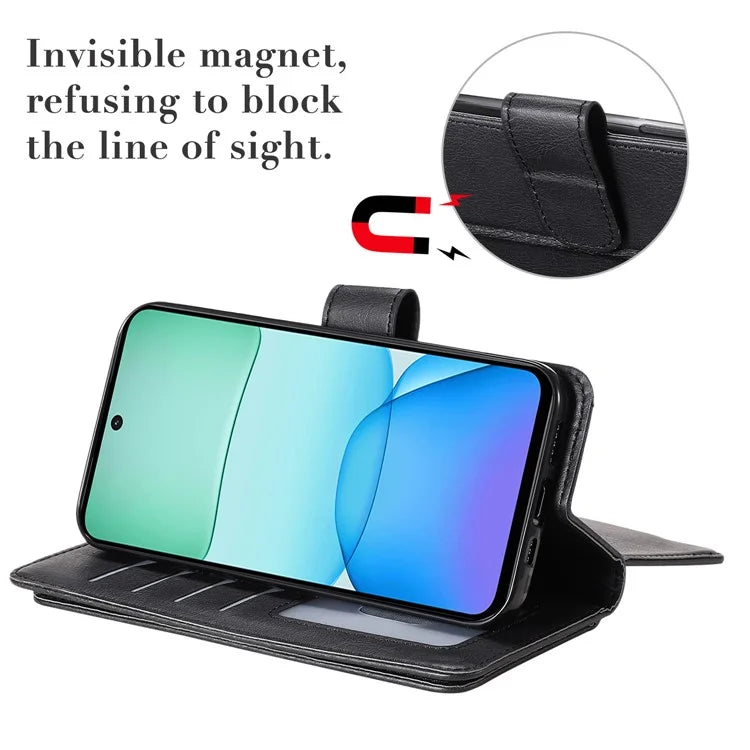 KT Multi-Functional Series-1 For Xiaomi Redmi 13 5G / 13 4G / Note 13R 5G Case 10 Card Slots Leather Phone Cover