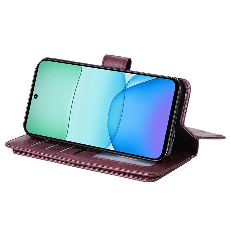 KT Multi-Functional Series-1 For Xiaomi Redmi 13 5G / 13 4G / Note 13R 5G Case 10 Card Slots Leather Phone Cover