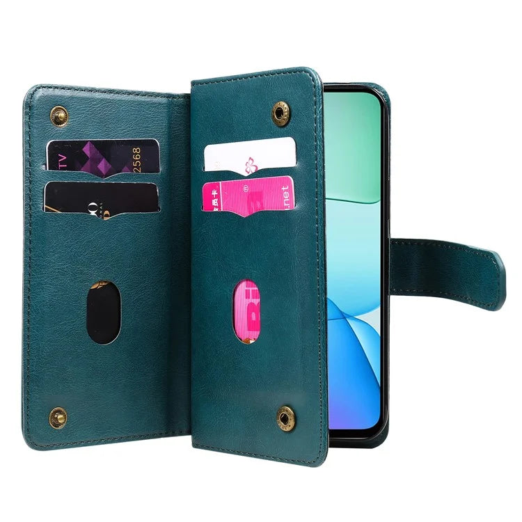 KT Multi-Functional Series-1 For Xiaomi Redmi 13 5G / 13 4G / Note 13R 5G Case 10 Card Slots Leather Phone Cover