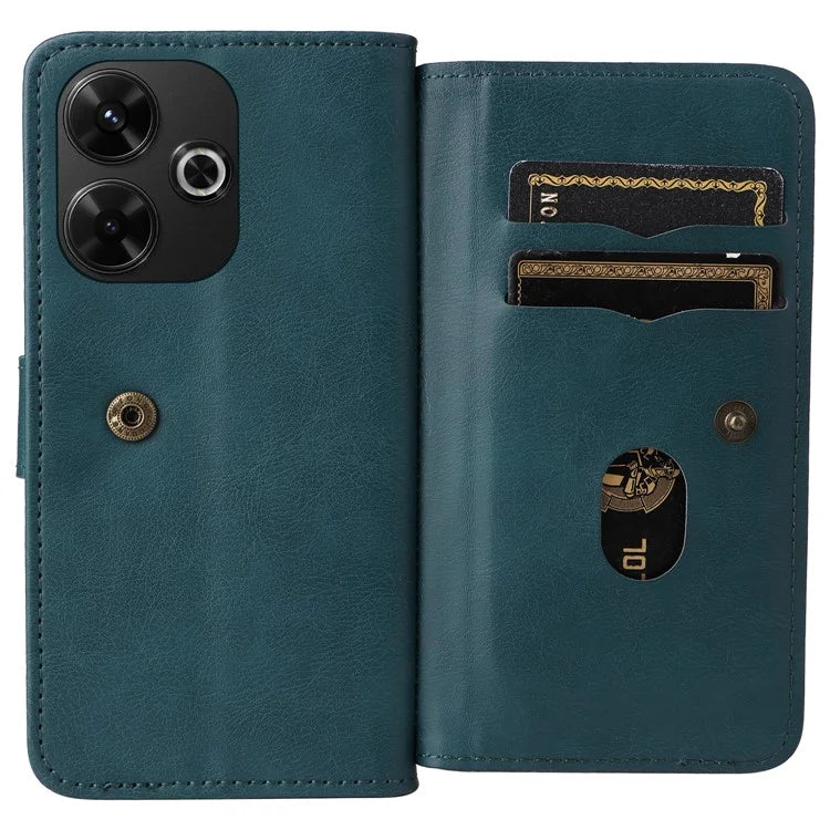 KT Multi-Functional Series-1 For Xiaomi Redmi 13 5G / 13 4G / Note 13R 5G Case 10 Card Slots Leather Phone Cover