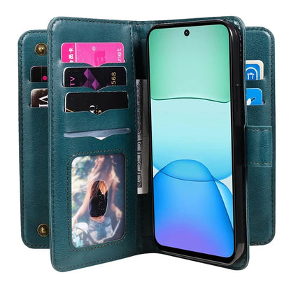 KT Multi-Functional Series-1 For Xiaomi Redmi 13 5G / 13 4G / Note 13R 5G Case 10 Card Slots Leather Phone Cover