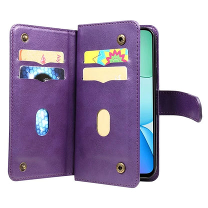 KT Multi-Functional Series-1 For Xiaomi Redmi 13 5G / 13 4G / Note 13R 5G Case 10 Card Slots Leather Phone Cover