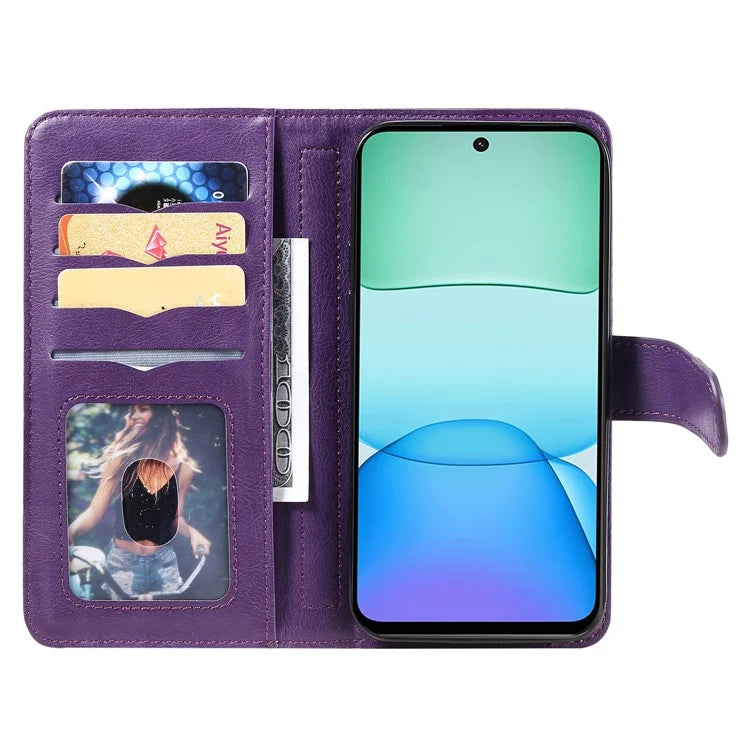 KT Multi-Functional Series-1 For Xiaomi Redmi 13 5G / 13 4G / Note 13R 5G Case 10 Card Slots Leather Phone Cover