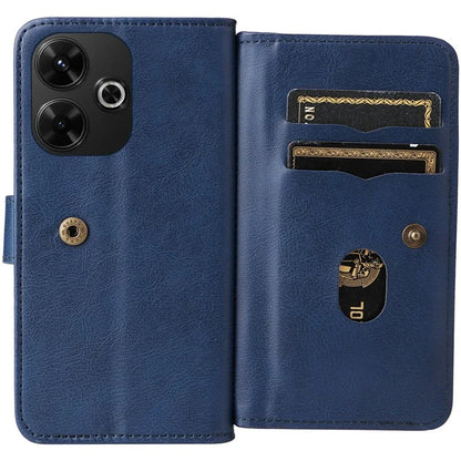 KT Multi-Functional Series-1 For Xiaomi Redmi 13 5G / 13 4G / Note 13R 5G Case 10 Card Slots Leather Phone Cover