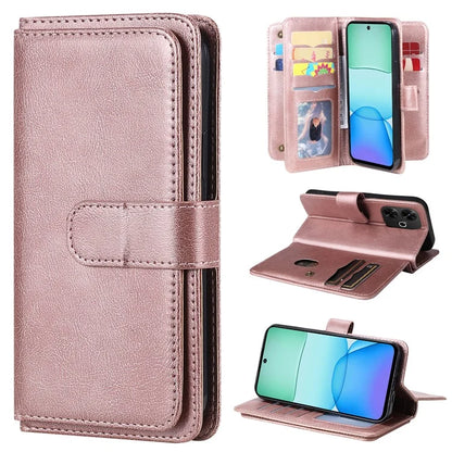 KT Multi-Functional Series-1 For Xiaomi Redmi 13 5G / 13 4G / Note 13R 5G Case 10 Card Slots Leather Phone Cover