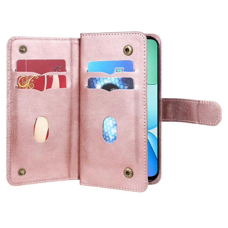 KT Multi-Functional Series-1 For Xiaomi Redmi 13 5G / 13 4G / Note 13R 5G Case 10 Card Slots Leather Phone Cover