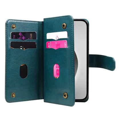 KT Multi-Functional Series-1 For iPhone 16 Pro Max Case 10 Card Slots Anti-Scratch Leather Phone Cover