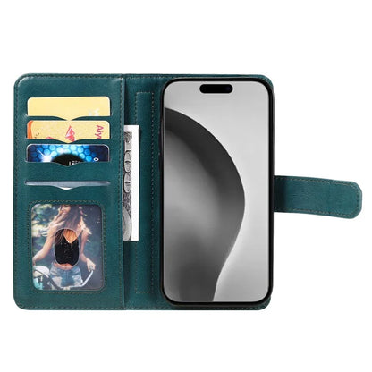 KT Multi-Functional Series-1 For iPhone 16 Pro Max Case 10 Card Slots Anti-Scratch Leather Phone Cover