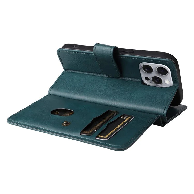 KT Multi-Functional Series-1 For iPhone 16 Pro Max Case 10 Card Slots Anti-Scratch Leather Phone Cover